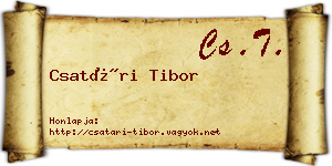 Csatári Tibor névjegykártya